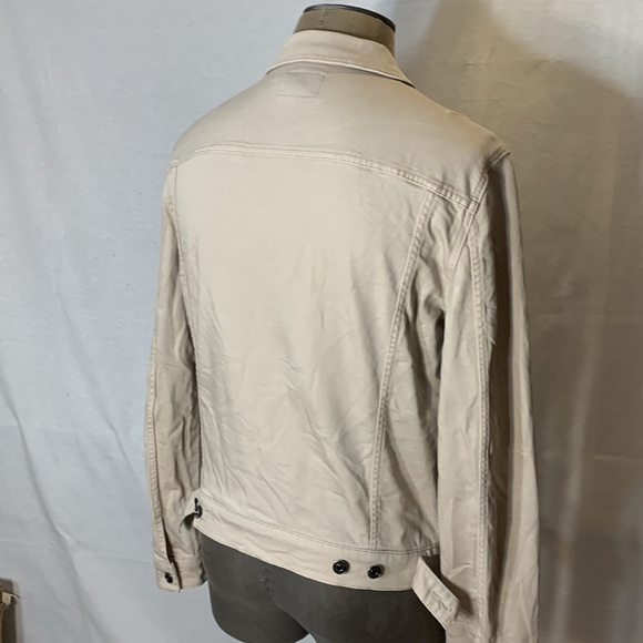 Vince Beige Trucker Denim Jacket Size M/L - Picture 6 of 13